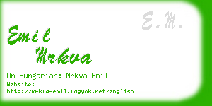 emil mrkva business card